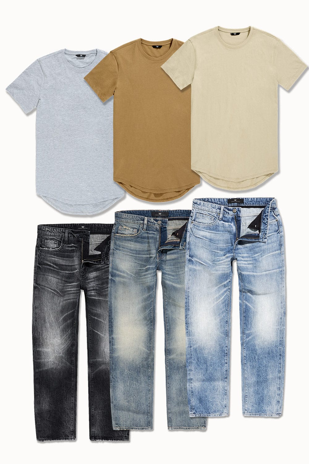 Jordan Craig Aaron Tsunami Denim + Scallop 6 Pack TOP: SMALL | BOTTOM : 30/30