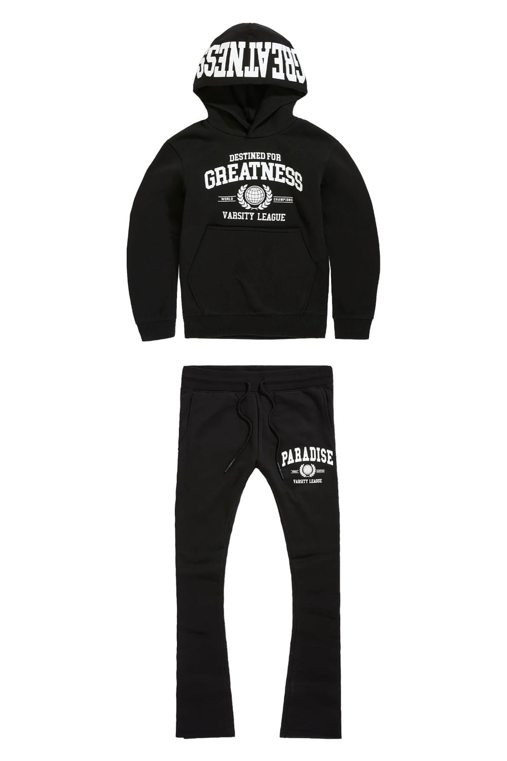 JC Kids Kids Varsity League Fleece Set (Black) 2