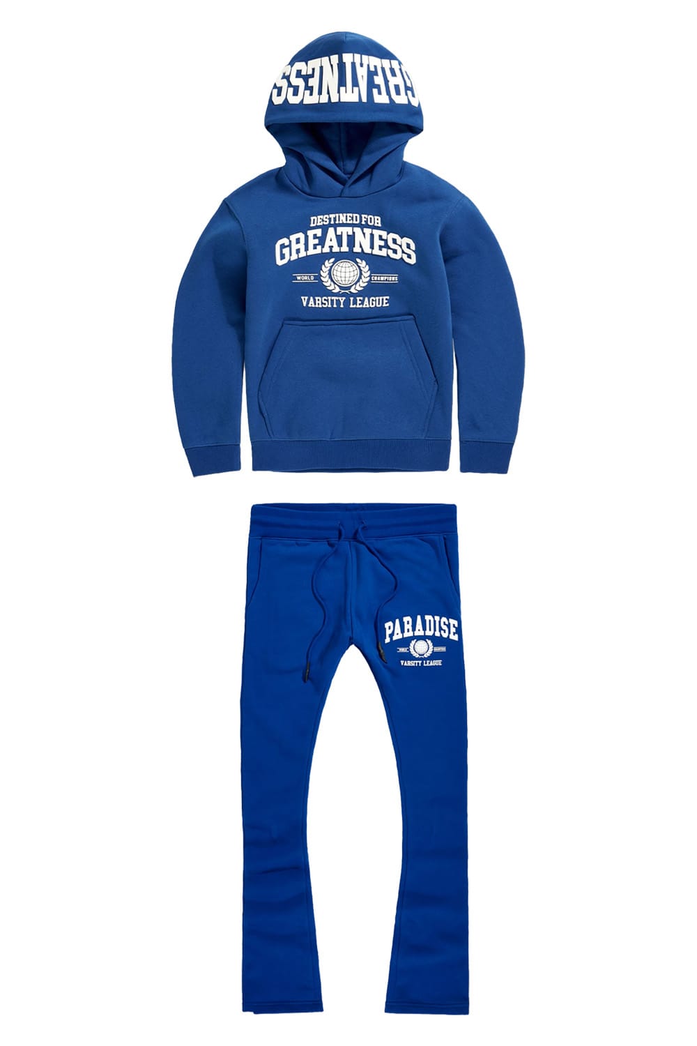 JC Kids Kids Varsity League Fleece Set (Royal) 2