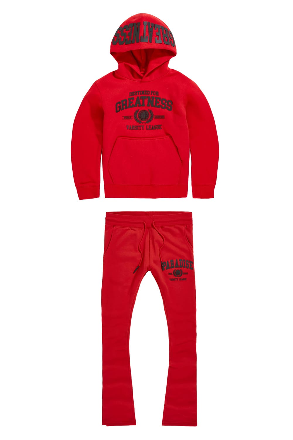 JC Kids Kids Varsity League Fleece Set (Red) 2