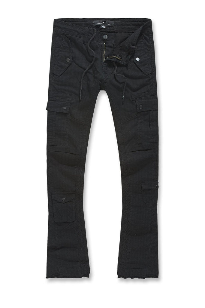 Sean Stacked - Aviation Cargo Pants (Black)