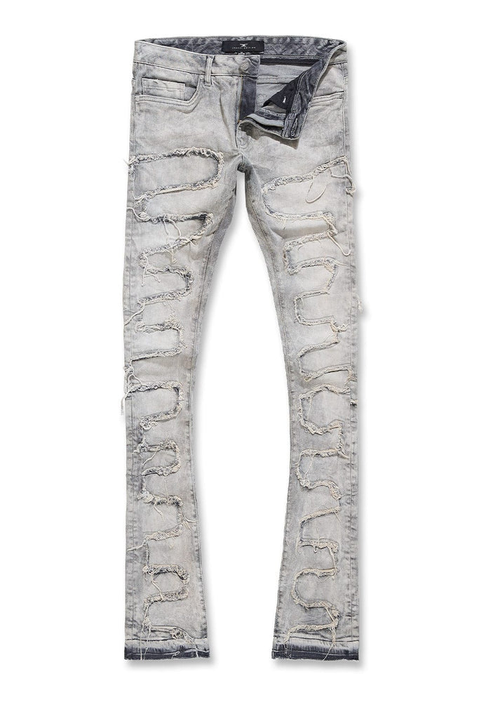 Martin Stacked - Python Denim (Bone White)