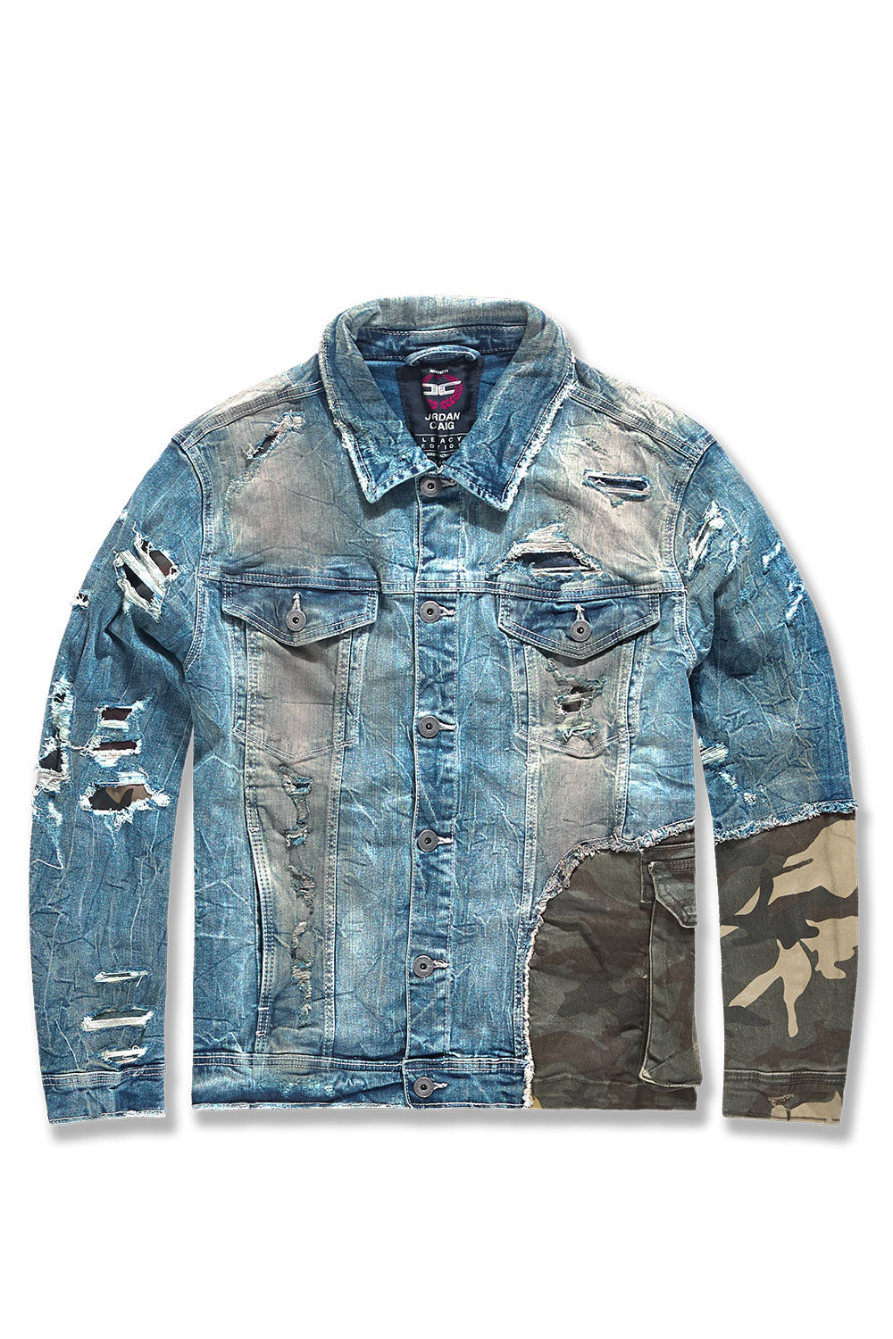 Big Men's Devotion Denim Trucker Jacket (Woodland)