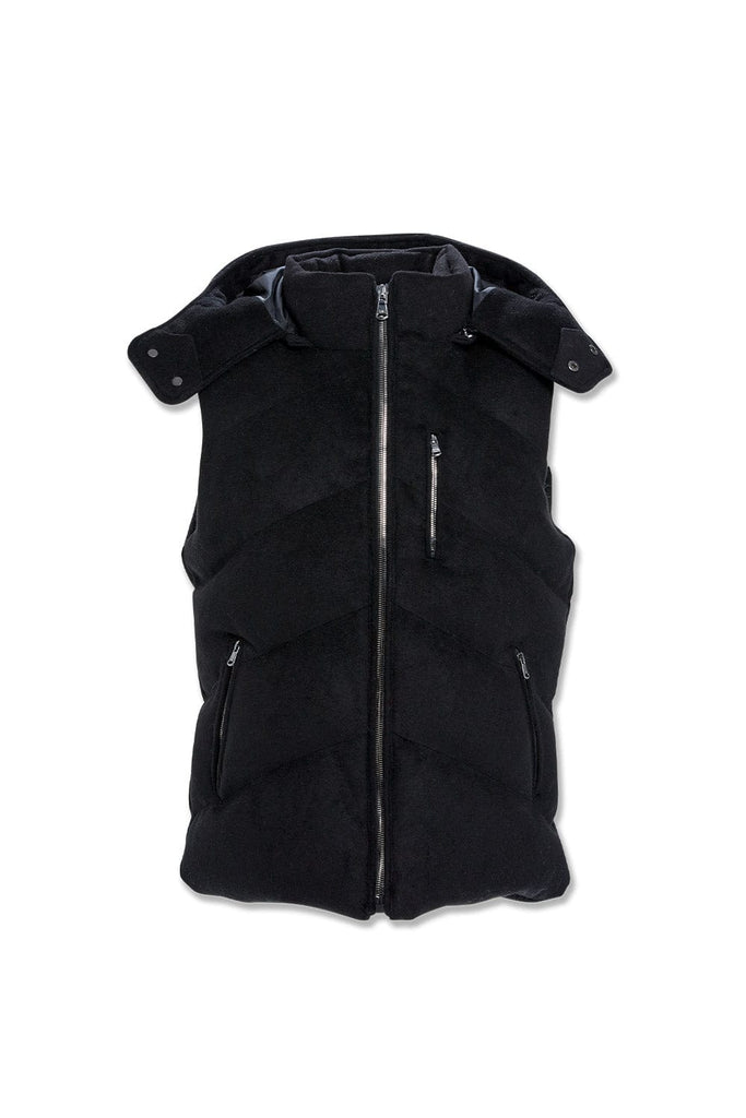 JC Big Men Big Men's Tahoe Wool Puffer Vest (Black)