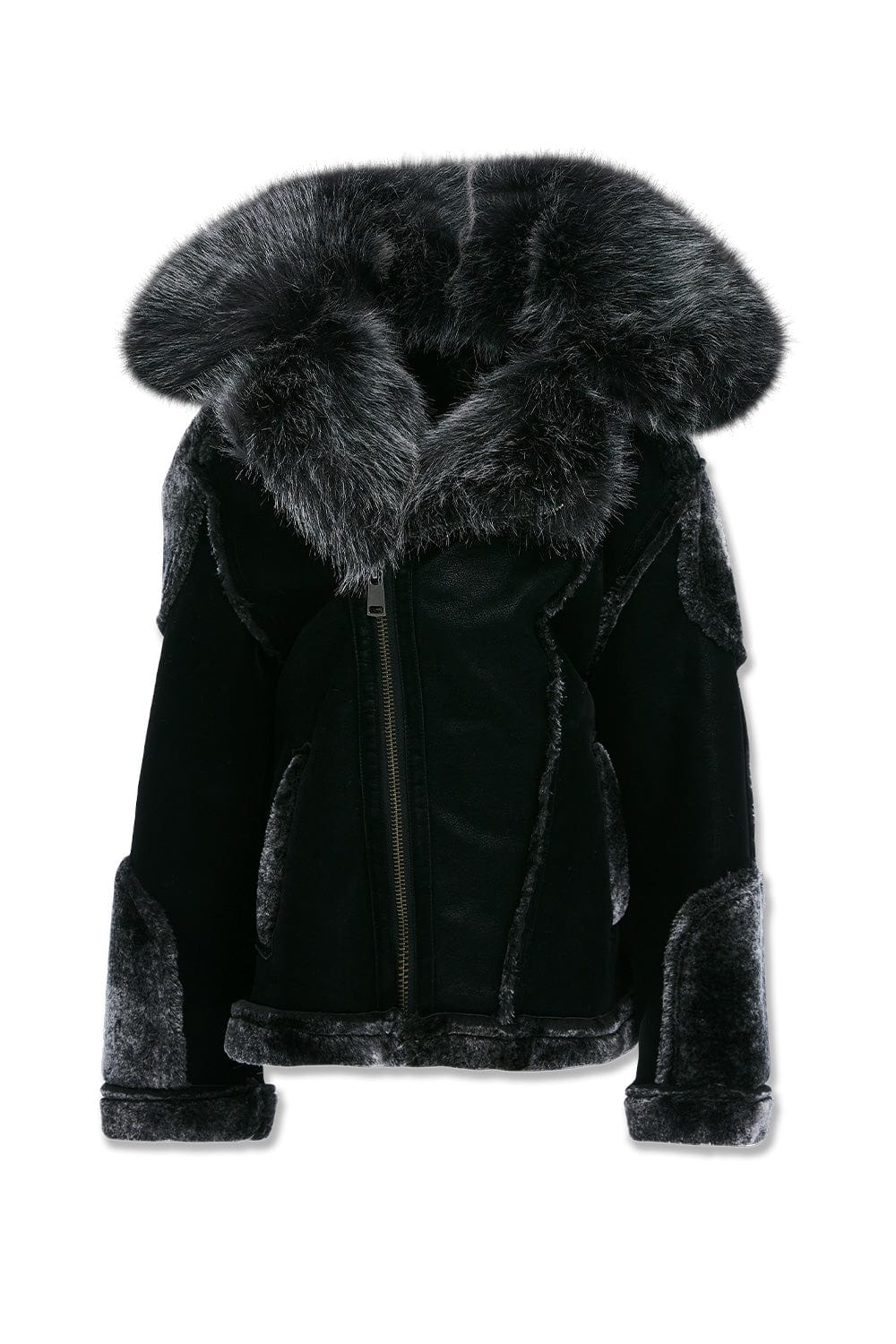 JC Kids Kids El Jefe Shearling Moto Jacket (Black)