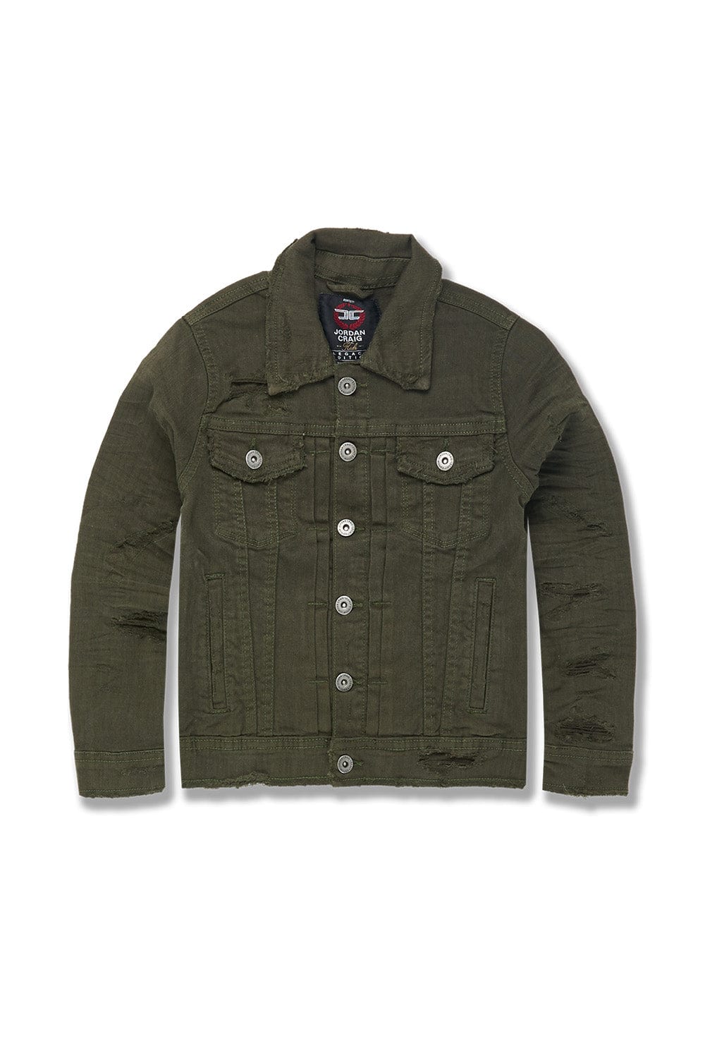 JC Kids Kids Tribeca Twill Trucker Jacket (Army Green) Army Green / 2