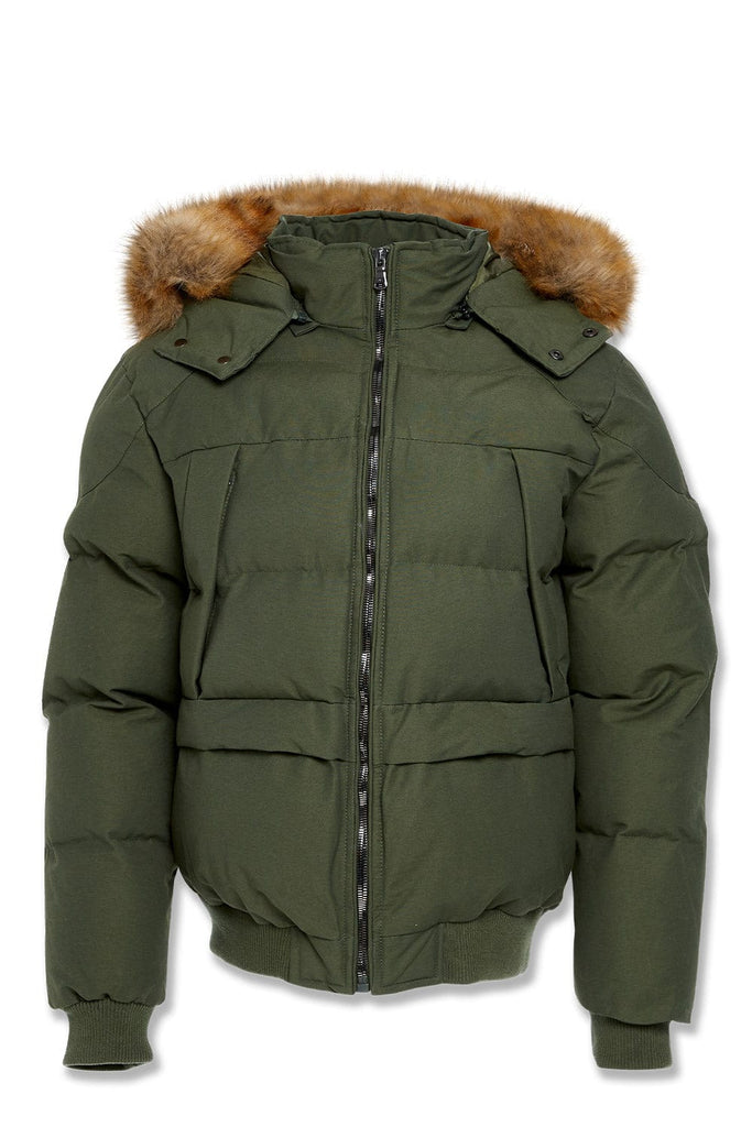 Big Men's Cross Bay Bomber Jacket (Army Green)