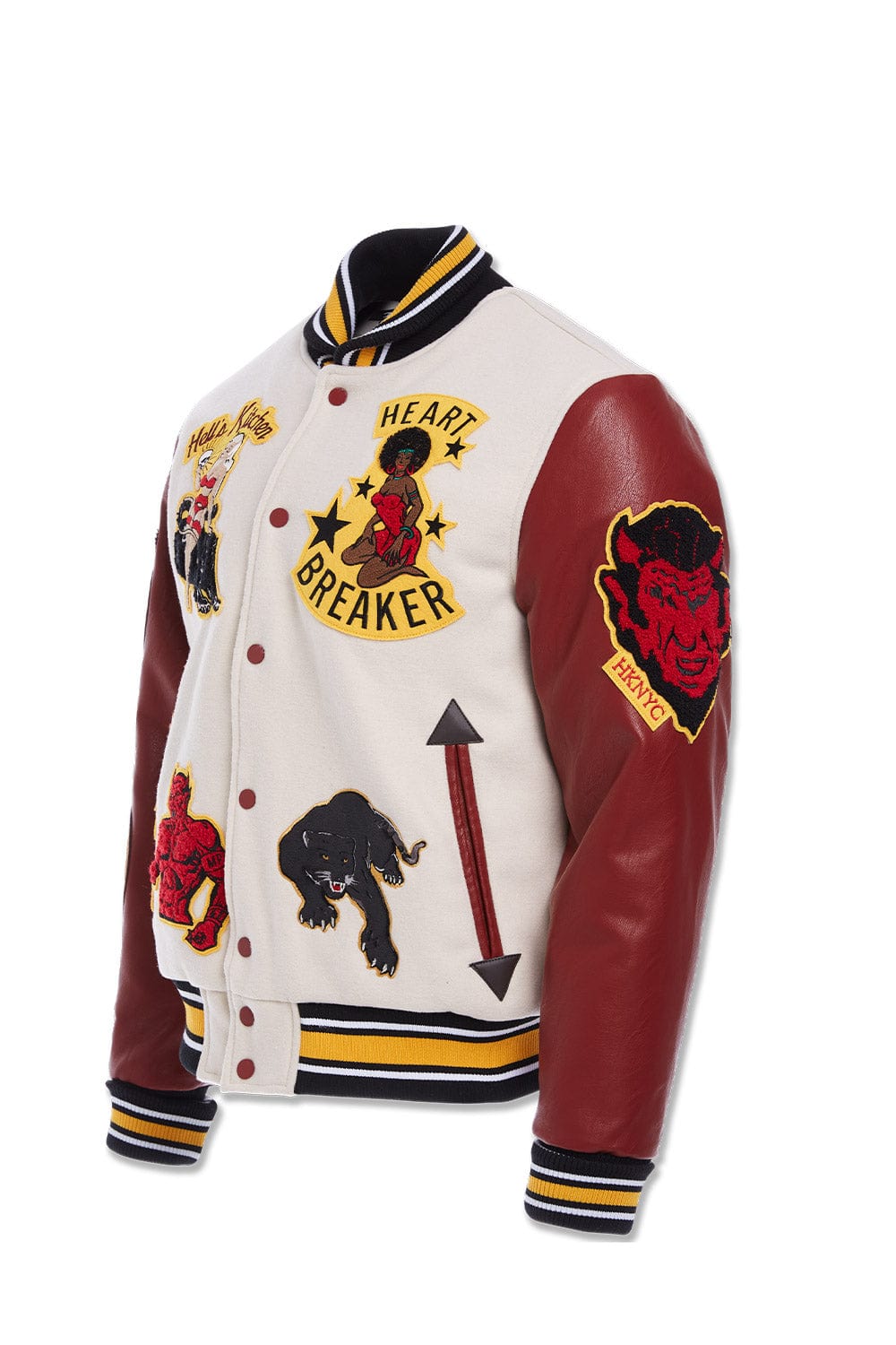 Jordan Craig Hell's Kitchen Varsity Jacket (Cream)