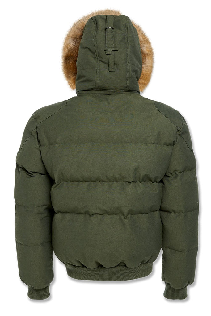 Big Men's Cross Bay Bomber Jacket (Army Green)