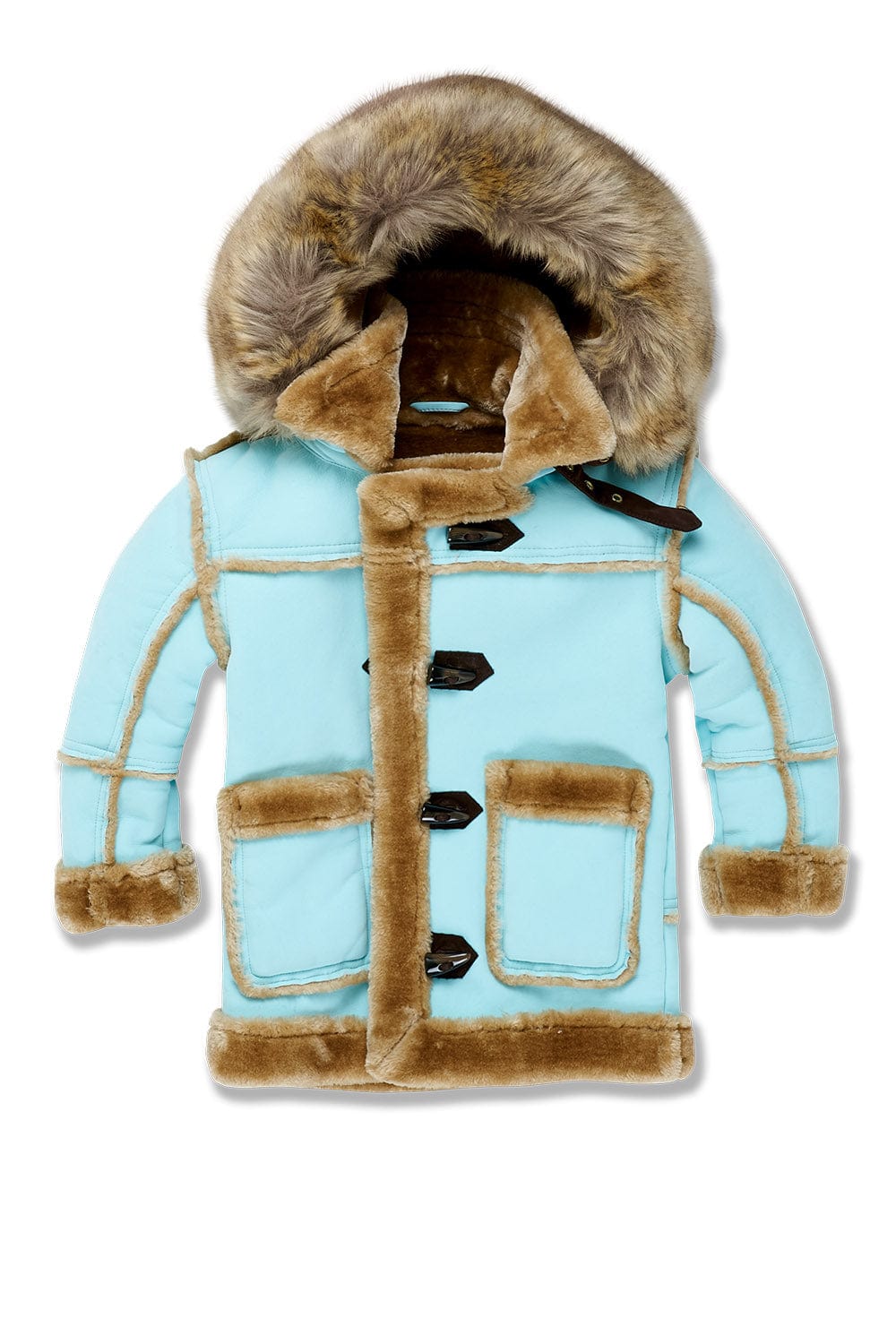 JC Kids Kids Denali Shearling Jacket (Pastel Colors) Egg Shell Blue / 2