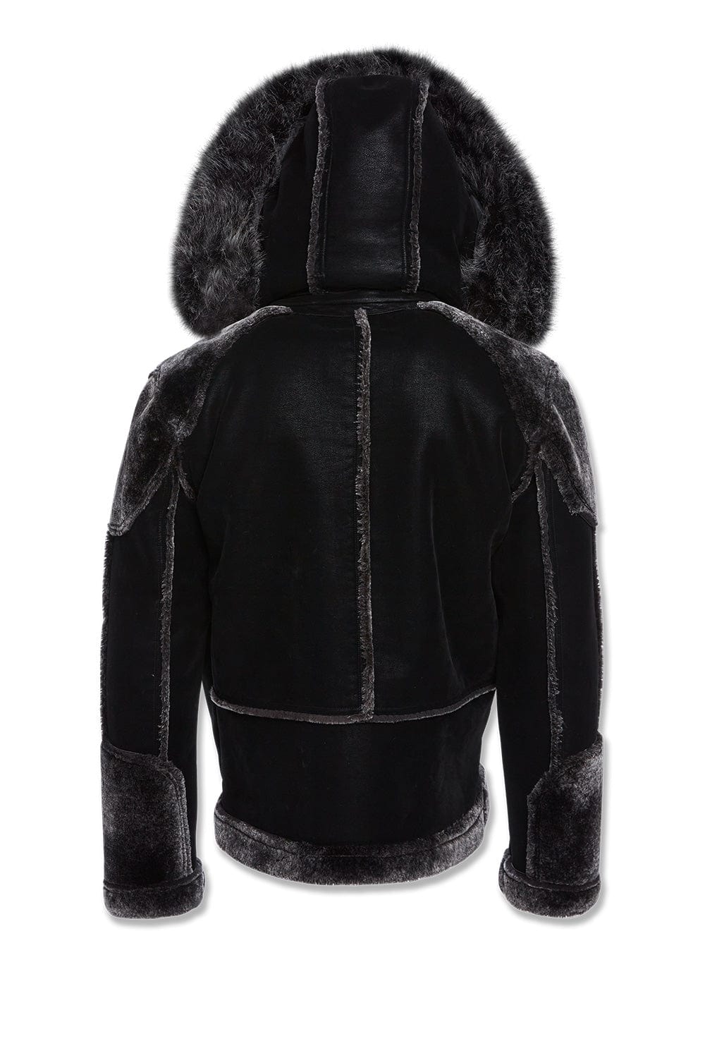 Big Men's El Jefe Shearling Moto Jacket (Black)