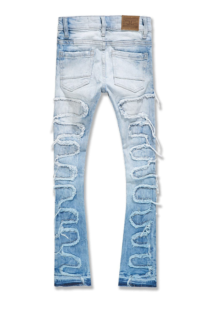 Kids Stacked Python Denim (Sky Blue)