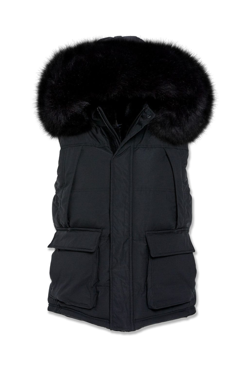 Jordan Craig Yukon Fur Lined Puffer Vest (Black) S / Black