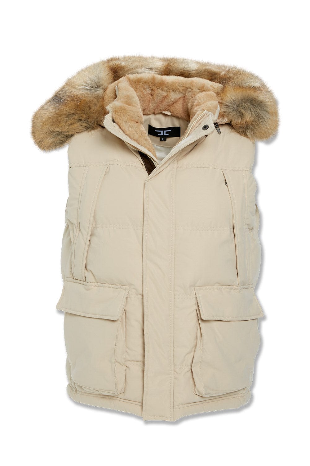 Fur lined sale puffer vest