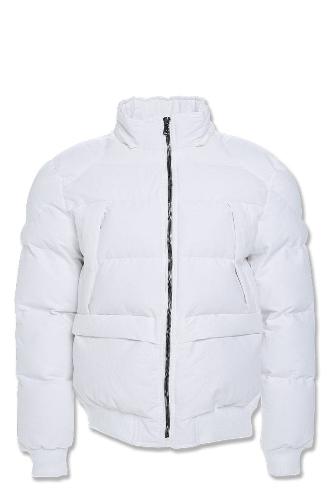 Big Men's Cross Bay Bomber Jacket (White)