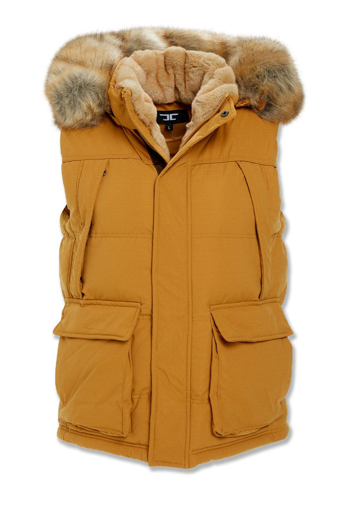 Big Men's Yukon Fur Lined Puffer Vest (Wheat) – Jordan Craig