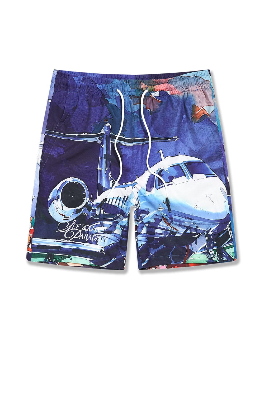 Big Men's Retro Wanderlust Party Shorts