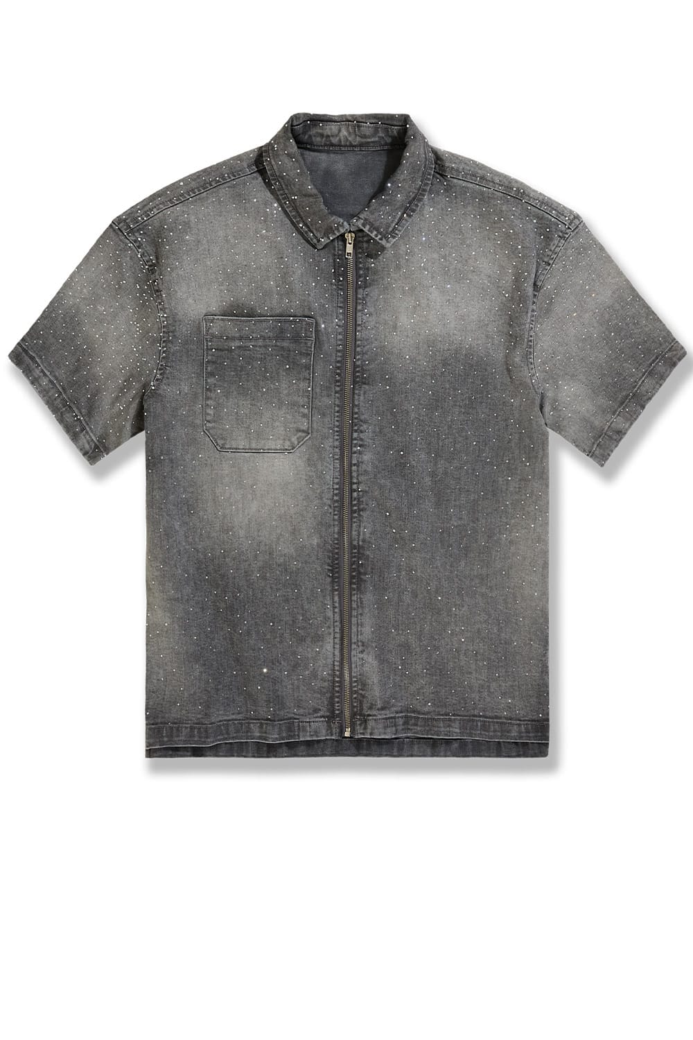 Jordan Craig Radiant Zip Up Shirt Smoked Grey / S