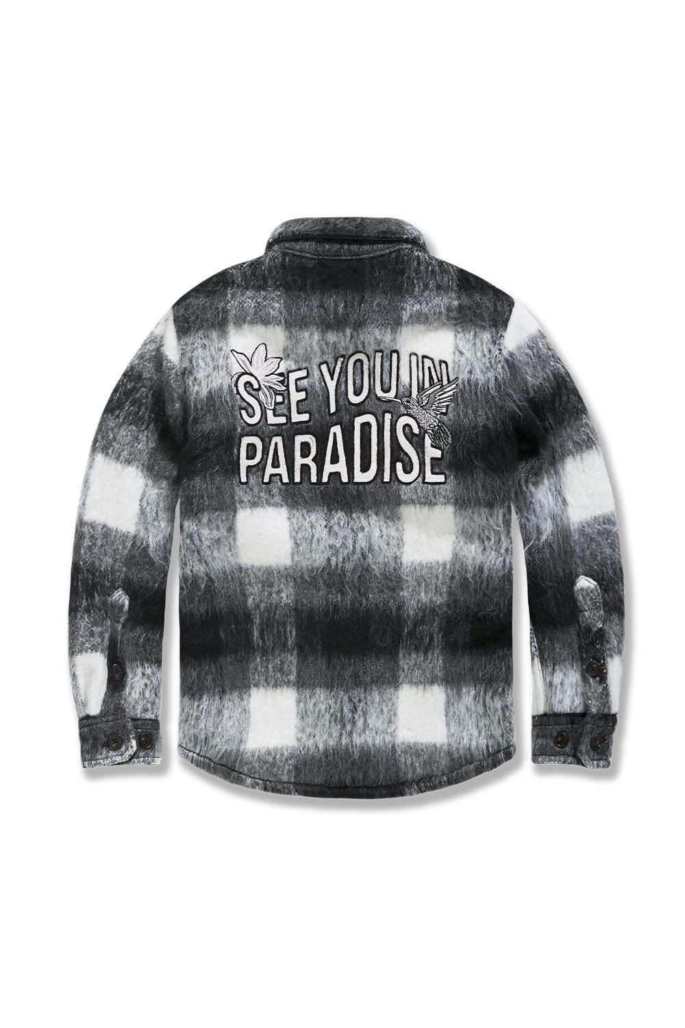 JC Kids Kids See You In Paradise Flannel Shacket (Black)