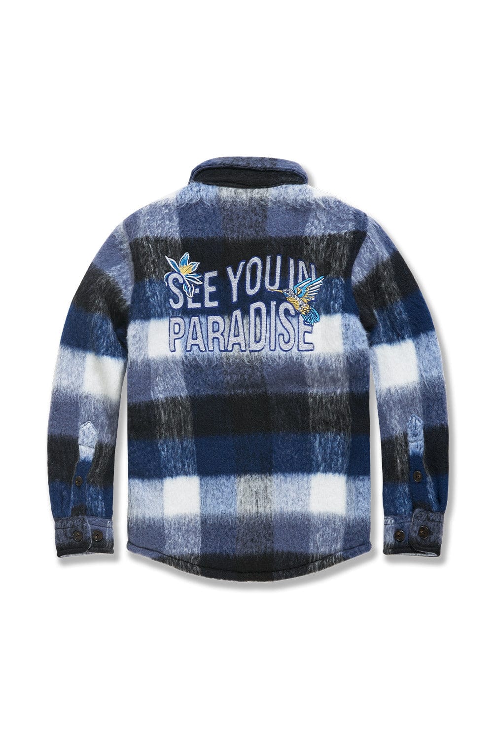 JC Kids Kids See You In Paradise Flannel Shacket (Blue)