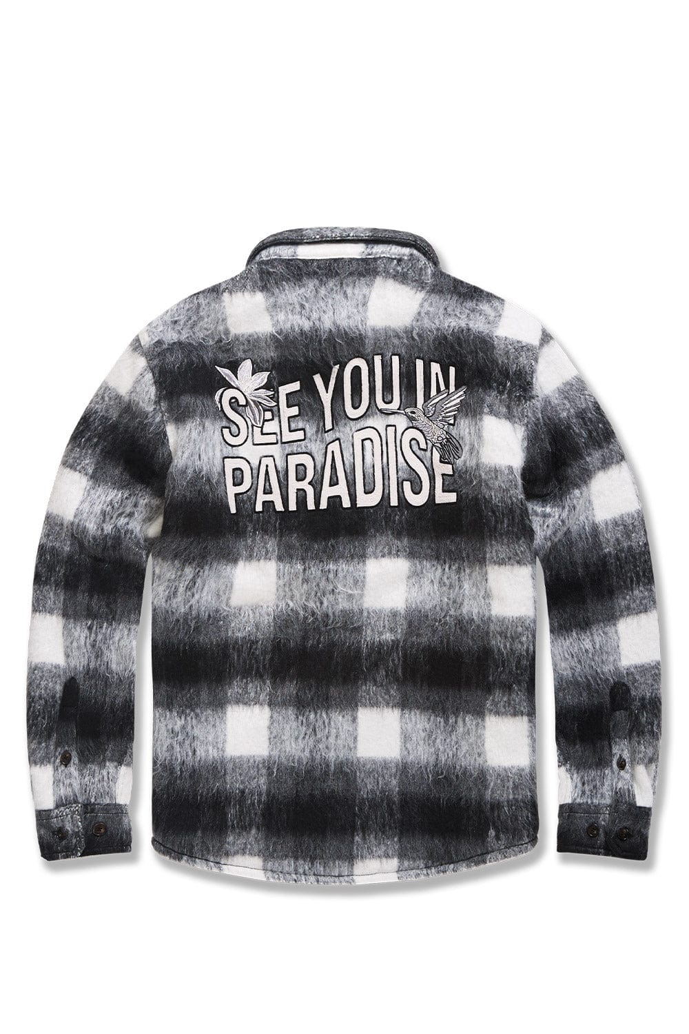 JC Big Men Big Men's See You In Paradise Flannel Shacket (Black)