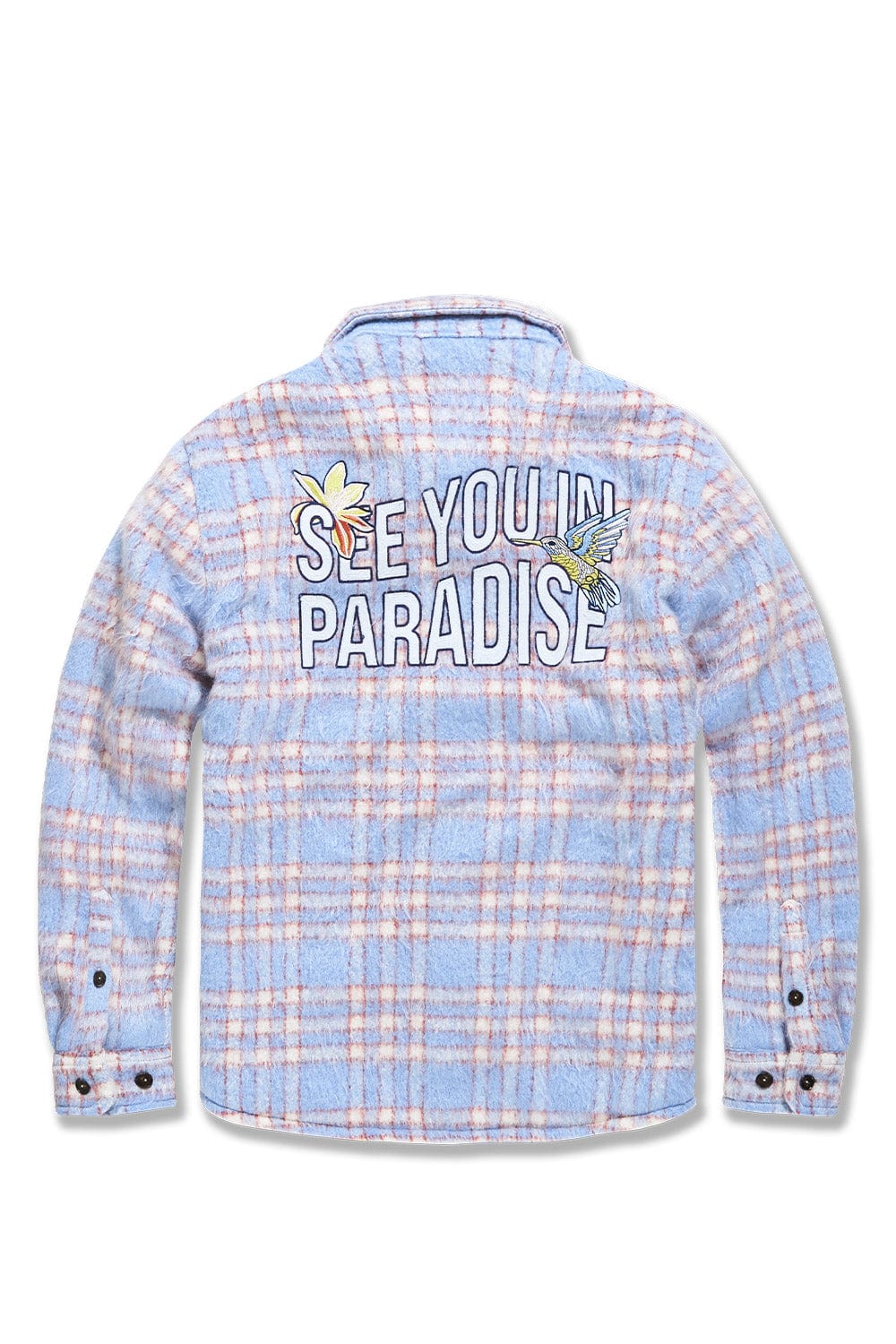 Jordan Craig See You In Paradise Flannel Shacket (Sky Blue)