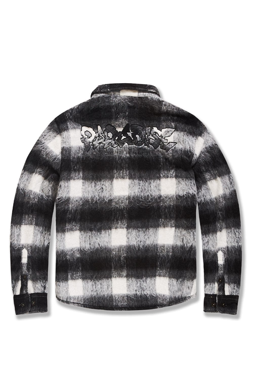 JC Big Men Big Men's Vandal Flannel Shacket (Black)