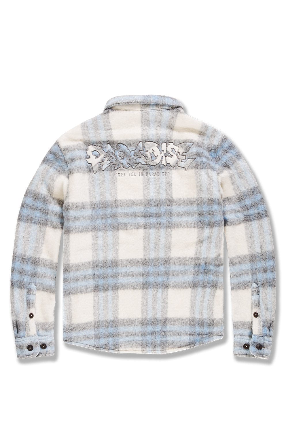 JC Big Men Big Men's Vandal Flannel Shacket (Sky Blue)