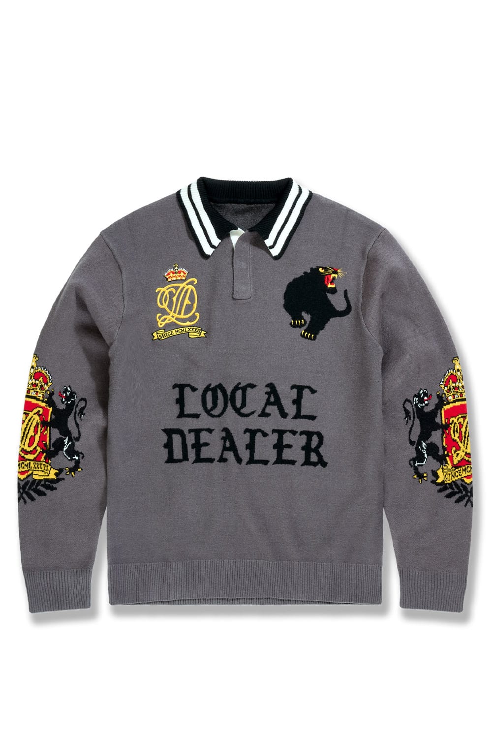 Jordan Craig Local Dealer Knit Sweater Charcoal / S