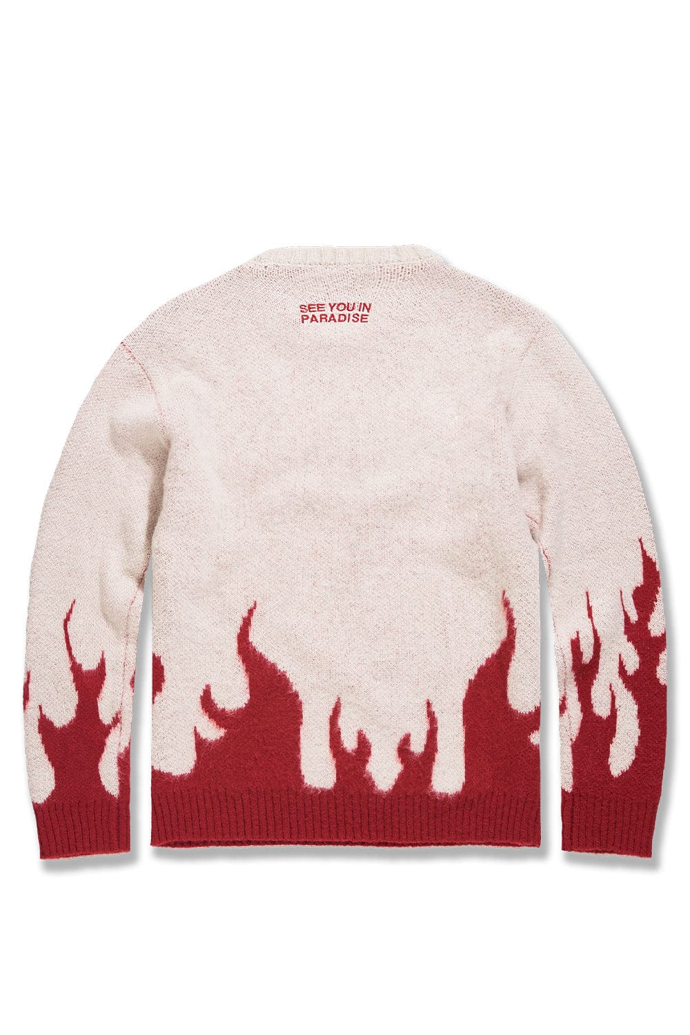 Jordan Craig Inferno Crewneck Sweater (Blood Ivory)