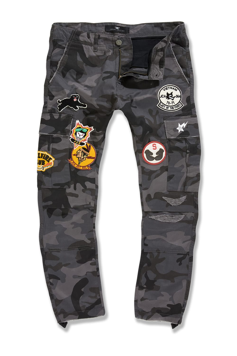 Xavier - Hellfire Cargo Pants (Black Camo)