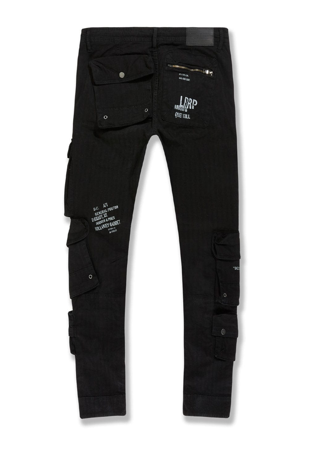 Slim Taper Fit - Defcon Cargo Pants (Black) - Sean Collection