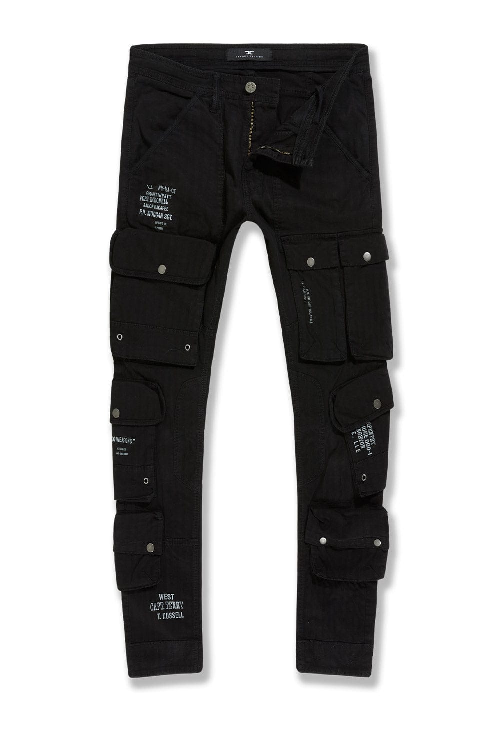 Slim Taper Fit - Defcon Cargo Pants (Black) - Sean Collection