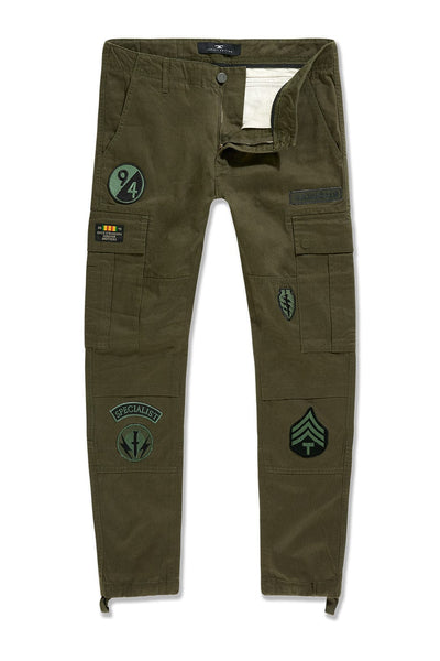 Xavier - Prestige Tonal Cargo Pants (Army Green)