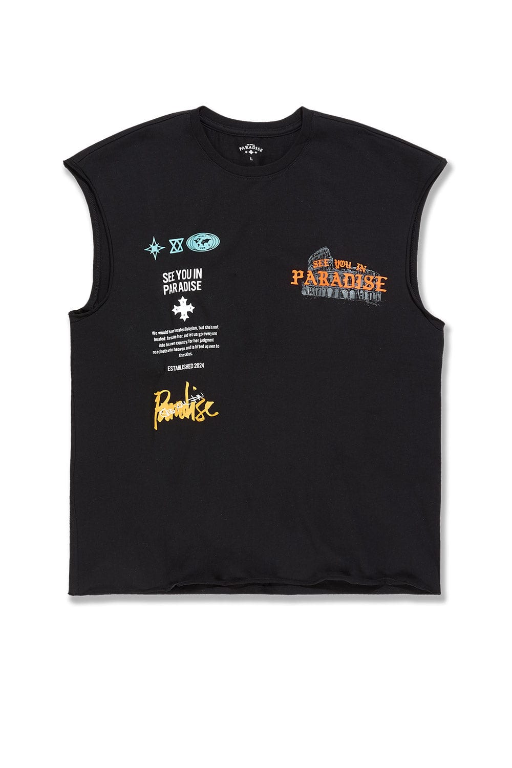 Jordan Craig Babylon Cut Off T-Shirt (Black) S / Black