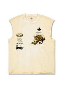 Jordan Craig The Prowl Cut Off T-Shirt (Light Khaki)