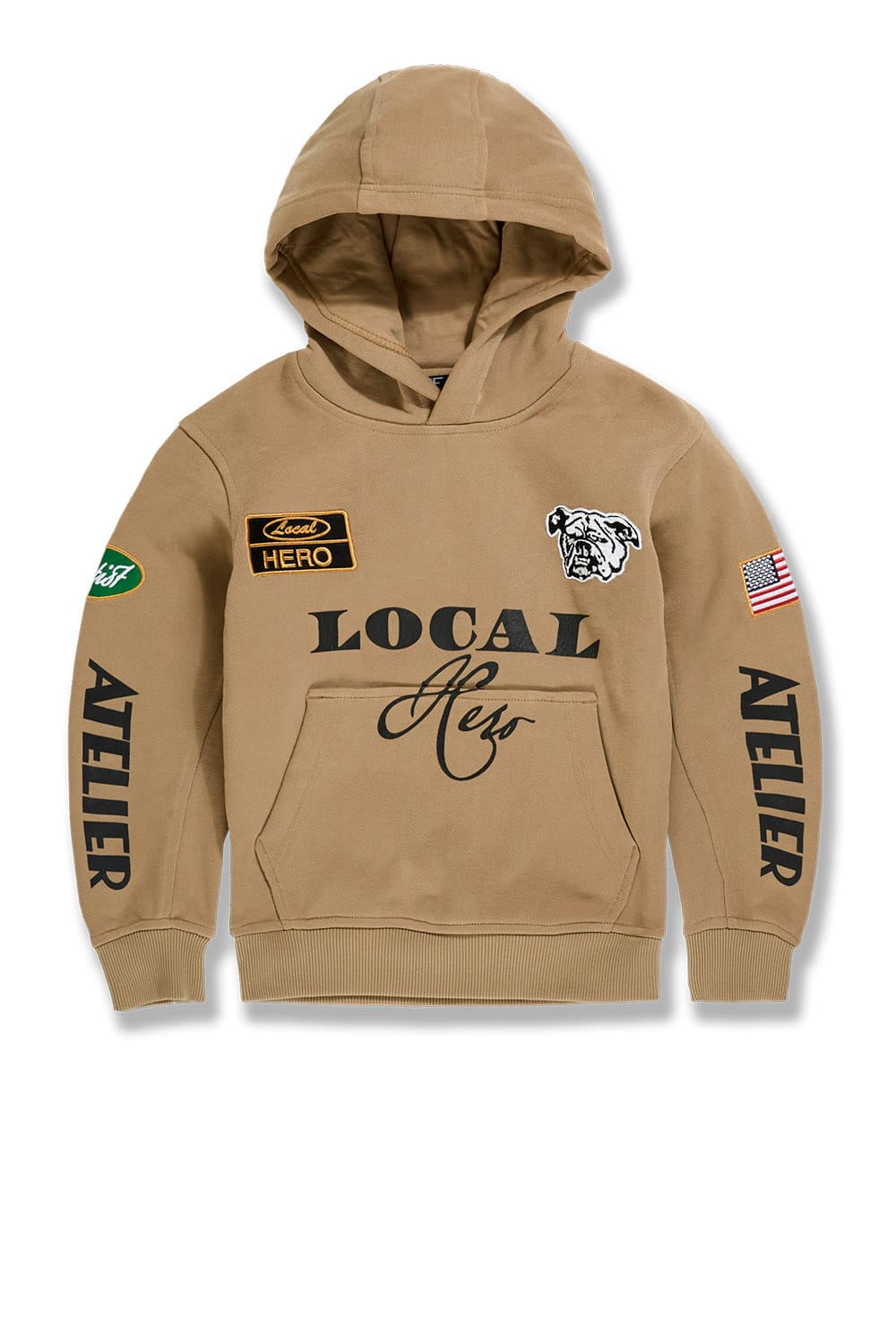JC Kids Kids Atelier Pullover Hoodie Khaki Stone / 2