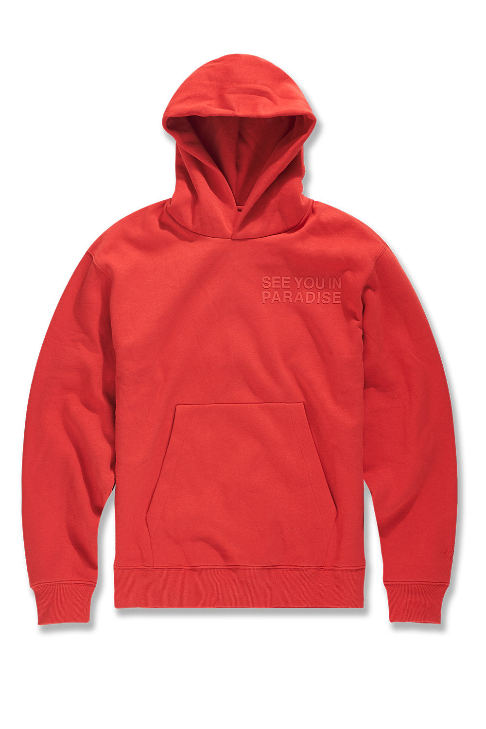 JC Big Men Big Men's Paradise Tonal Pullover Hoodie Red / 4XL