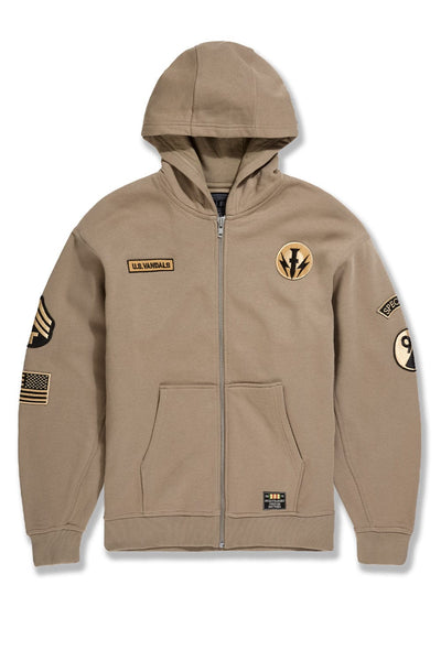 Prestige Tonal Zip Hoodie (Khaki)