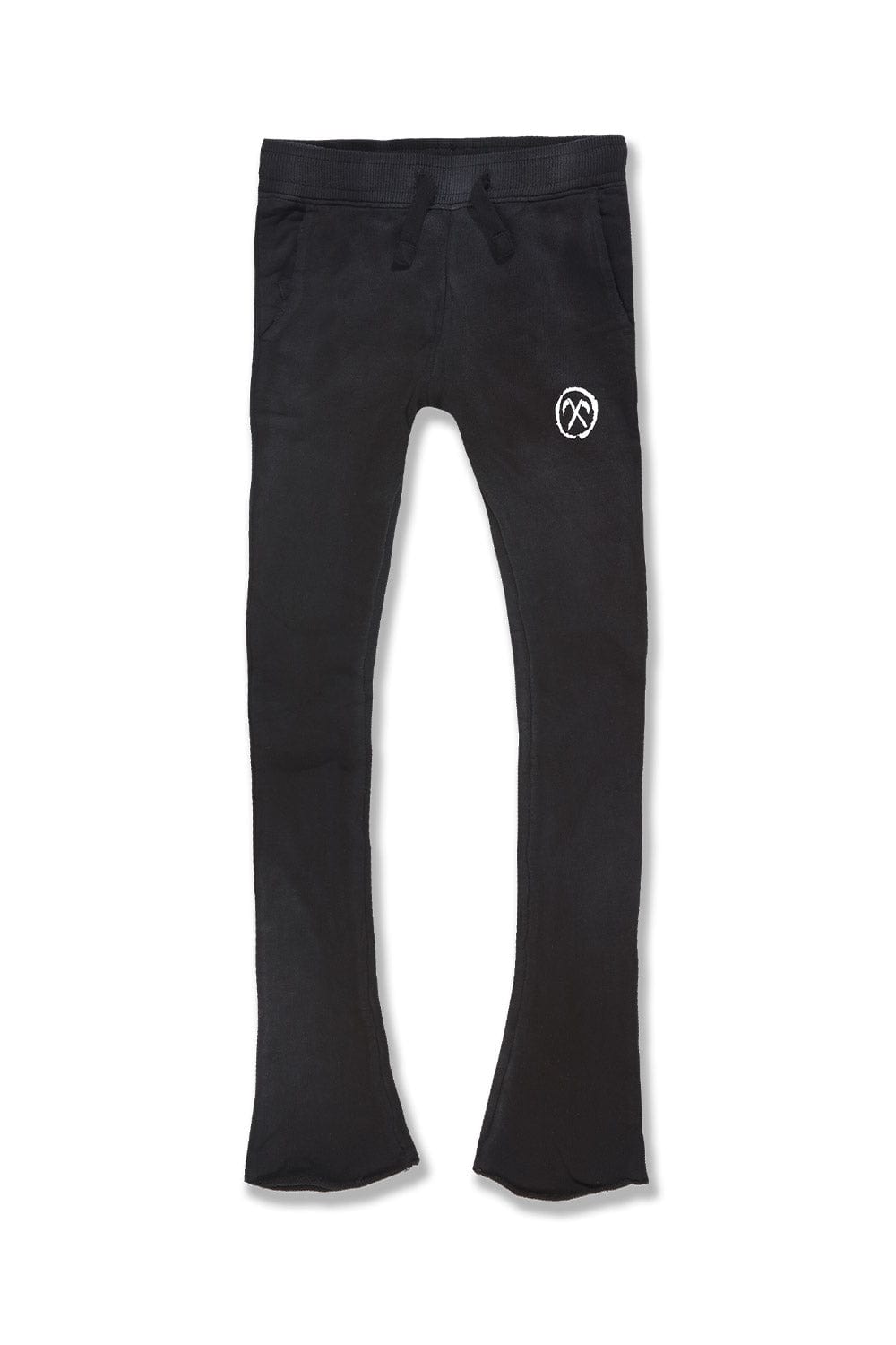 JC Kids Kids Afterlife Stacked Sweatpants (Black Shadow) 2 / Black Shadow