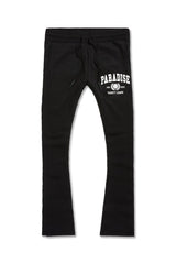 JC Kids Kids Varisty League Stacked Sweatpants Black / 2
