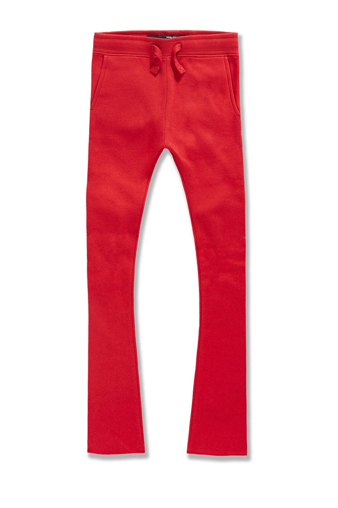 JC Kids Kids Uptown Stacked Sweatpants (Red) 2 / Red