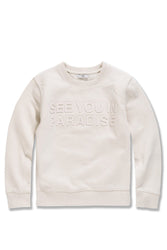 Kids Paradise Tonal Crewneck Sweatshirt (Bone)