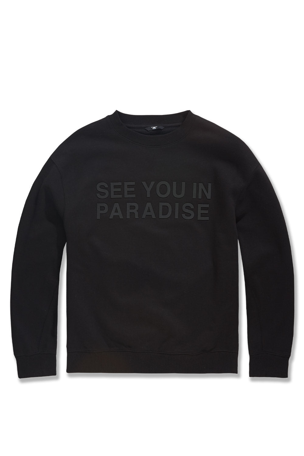 JC Big Men Big Men's Paradise Tonal Crewneck Sweatshirt Black / 4XL