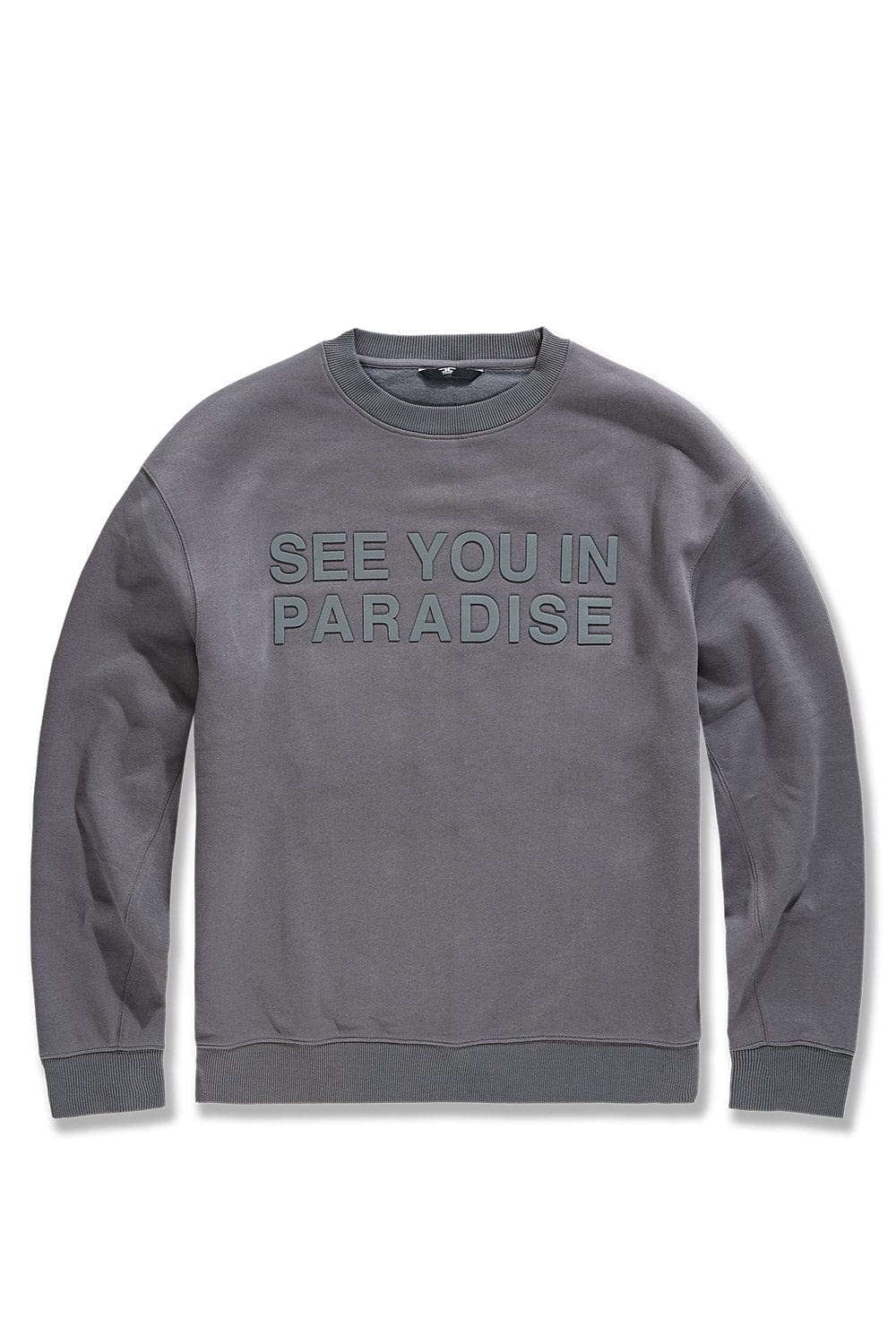 JC Big Men Big Men's Paradise Tonal Crewneck Sweatshirt Charcoal / 4XL