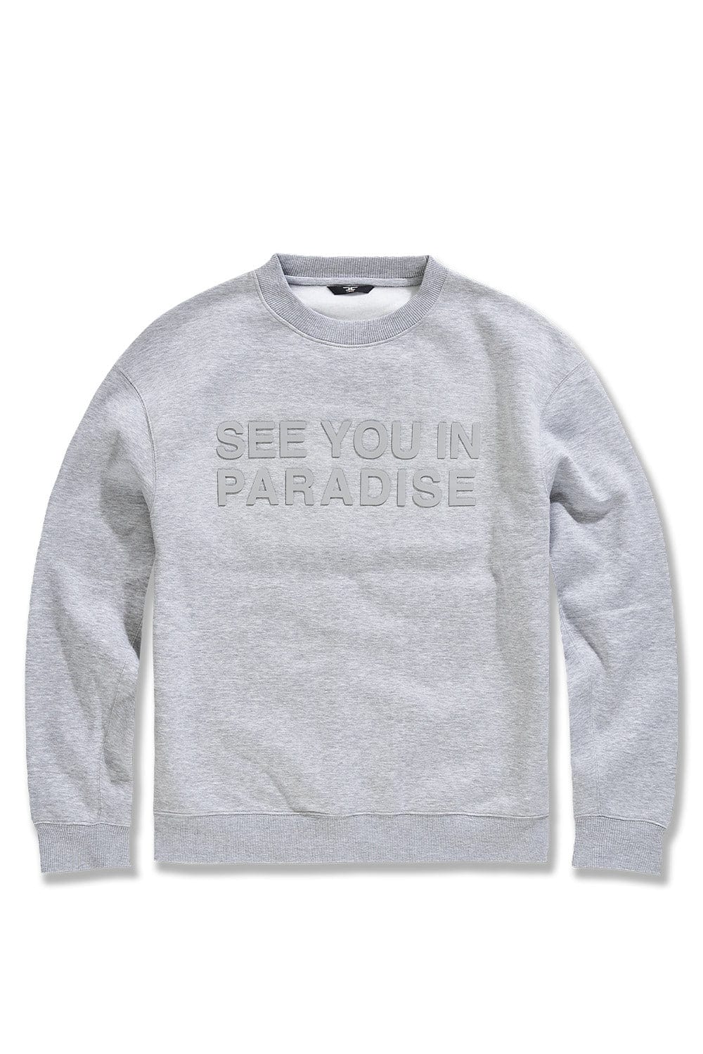 JC Big Men Big Men's Paradise Tonal Crewneck Sweatshirt Heather Grey / 4XL