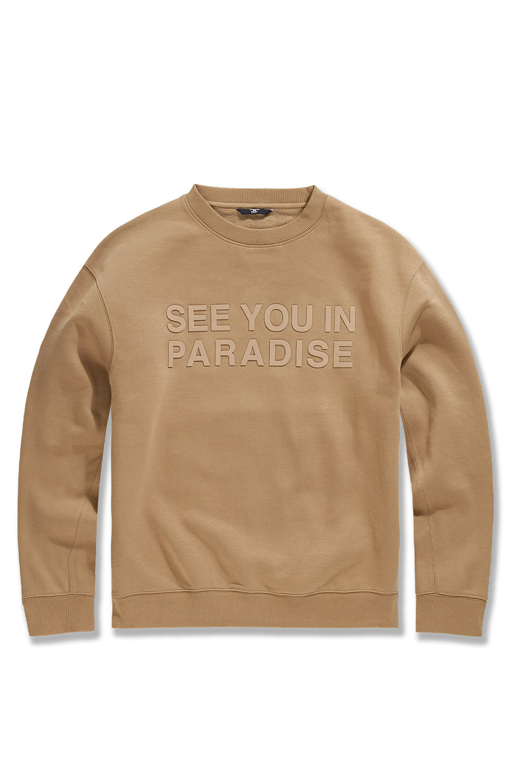 JC Big Men Big Men's Paradise Tonal Crewneck Sweatshirt Mocha / 4XL