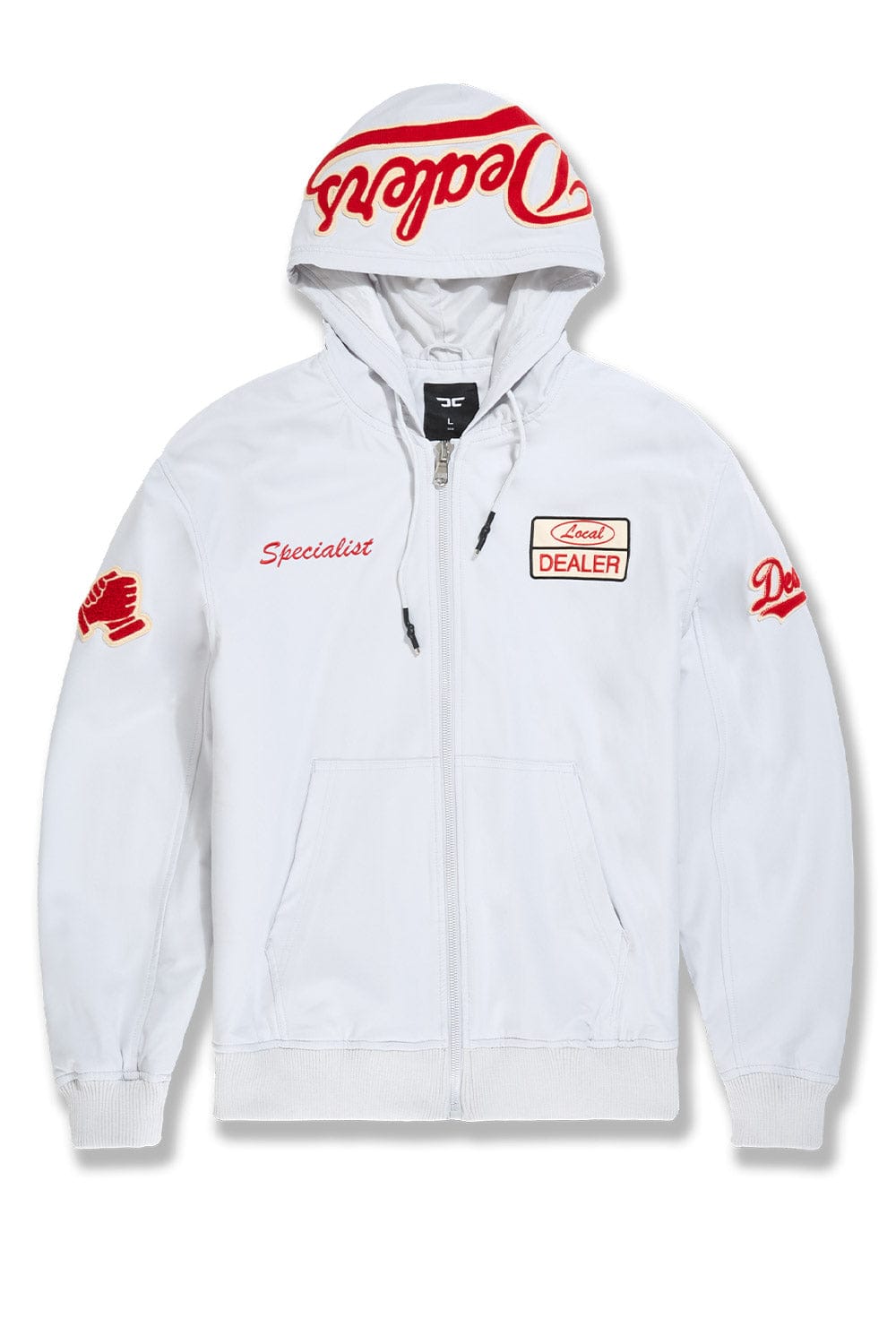 Jordan Craig Local Dealer Zip Up Windbreaker Light Grey / S