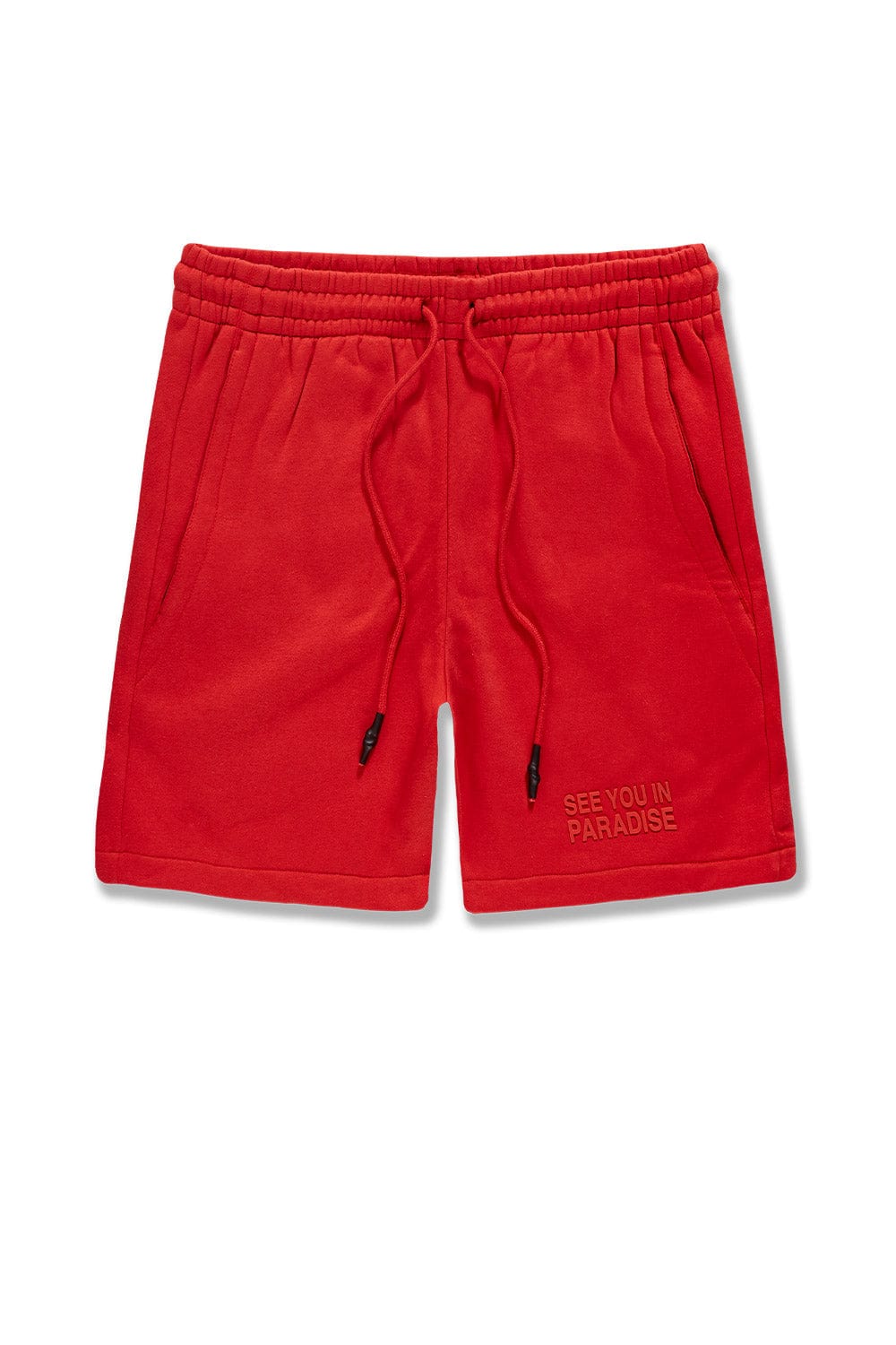 JC Big Men Big Men's Retro Paradise Tonal Shorts (Red)