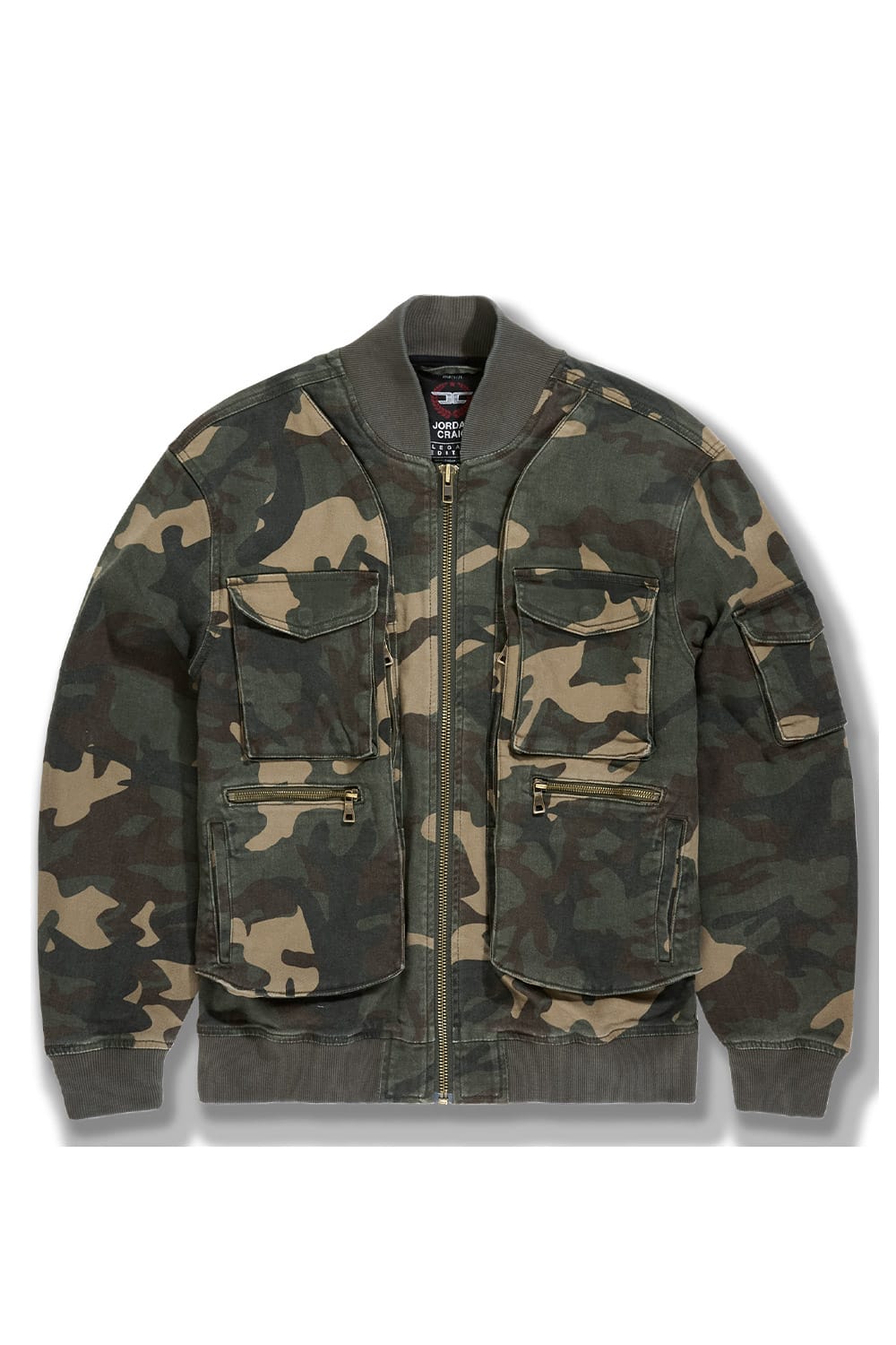 Jordan Craig Camo Mercenary Bomber Jacket (Woodland)